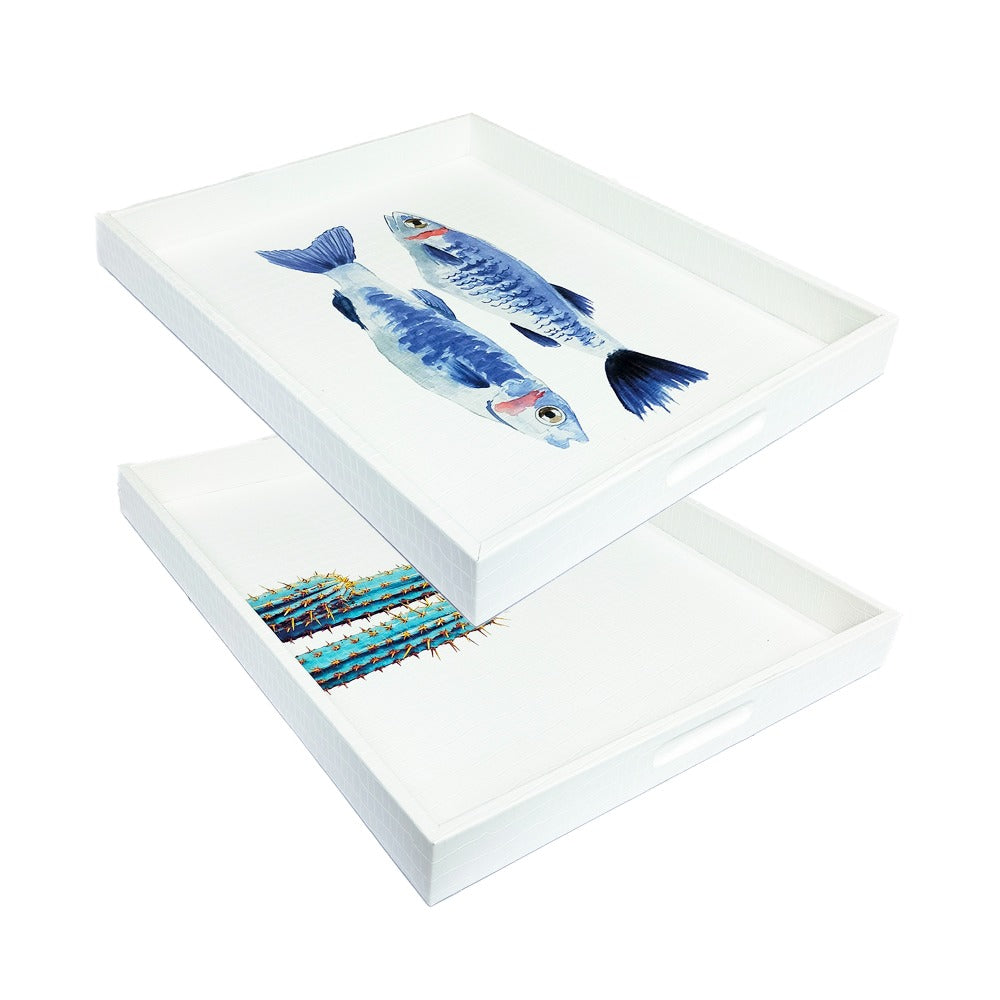 CHAROLA EXTRA GRANDE CROCO BLANCO