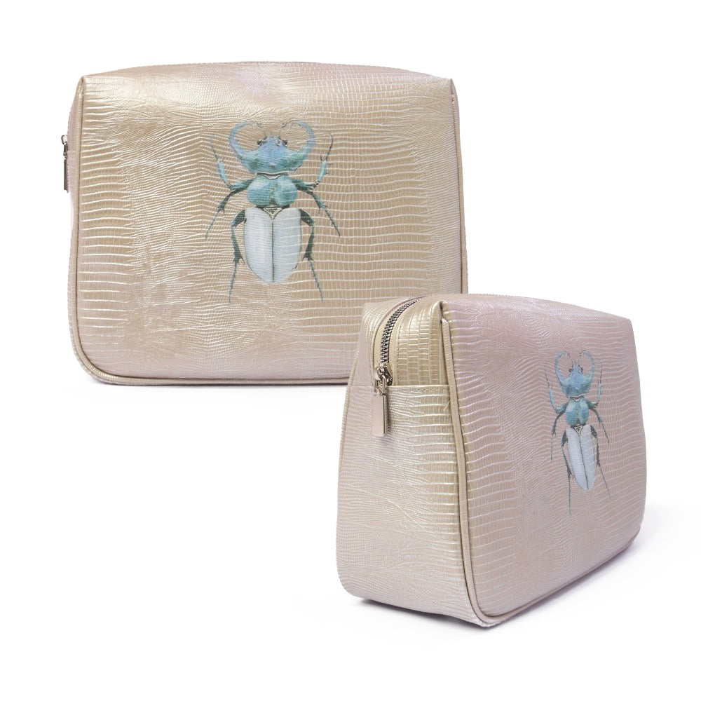 NECESER EXTRA GRANDE TEJUS PLATA BEIGE