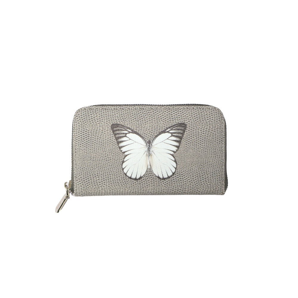 CARTERA MINI LICHA REPTIL GRIS