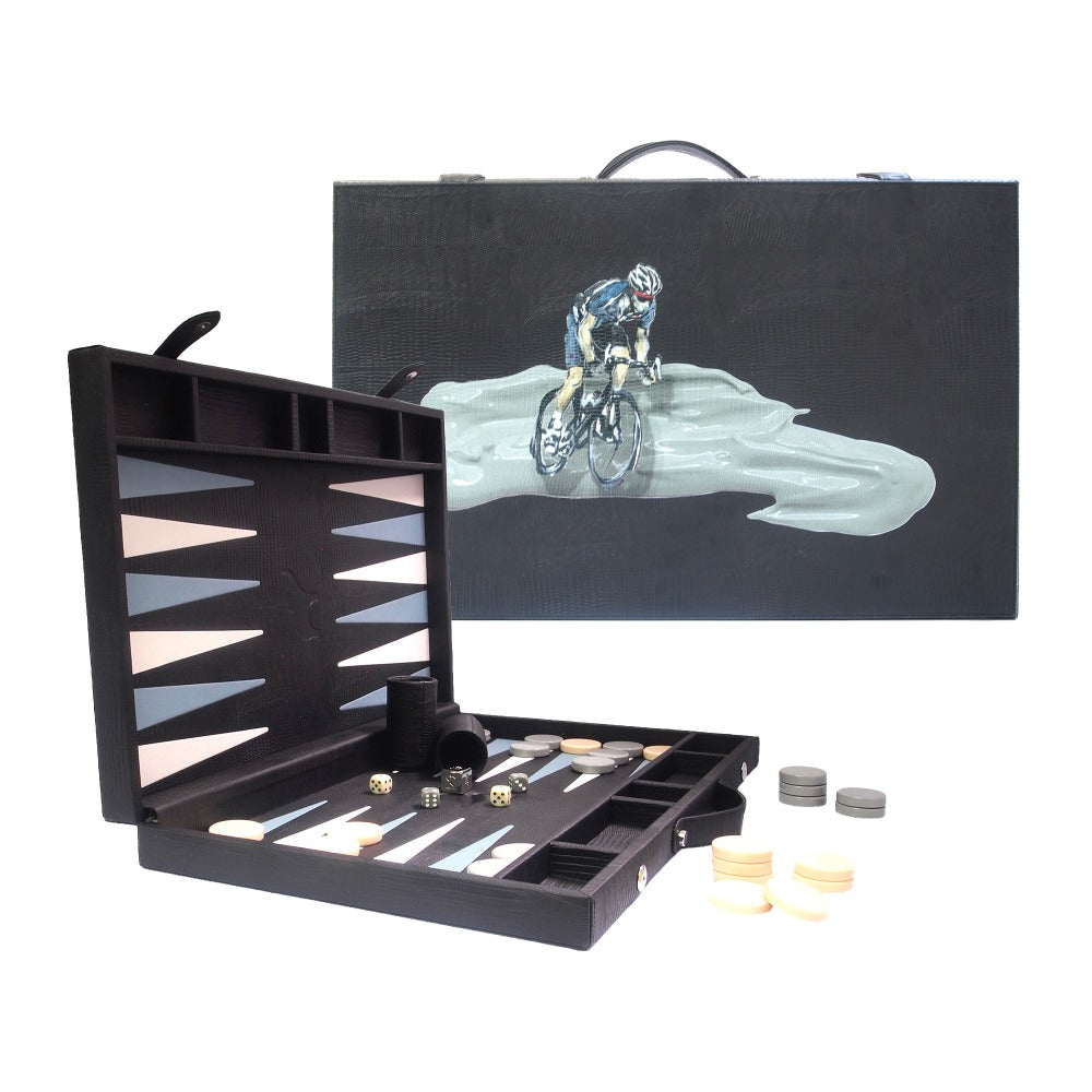 BACKGAMMON GRANDE NEGRO ARMADILLO MATE TAY XACUR