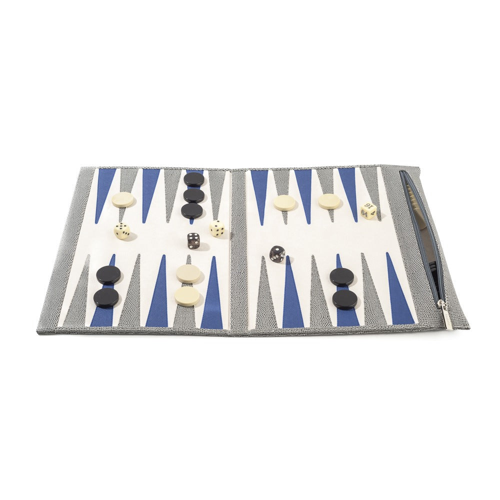 BACKGAMMON DE VIAJE REPTIL GRIS