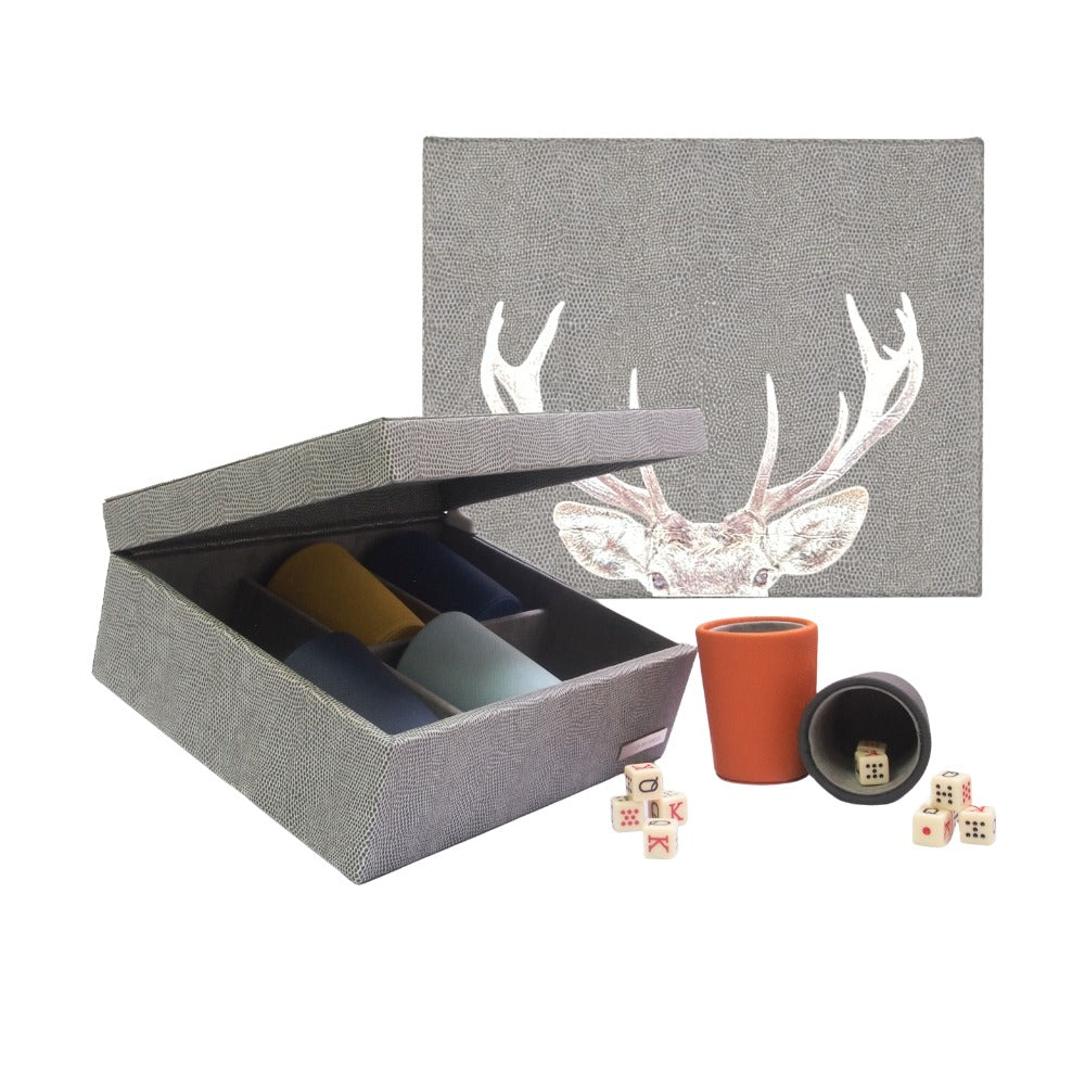 SET CUBILETES REPTIL GRIS