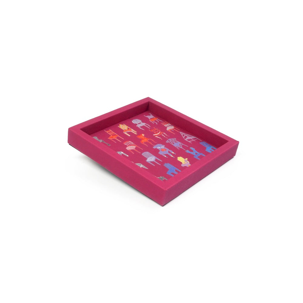 CHAROLA 15 X 15 FORRO MAGENTA SILLAS