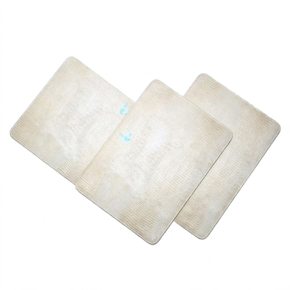 INDIVIDUAL RECATANGULAR TEJUS PLATA BEIGE CON IMPRESION