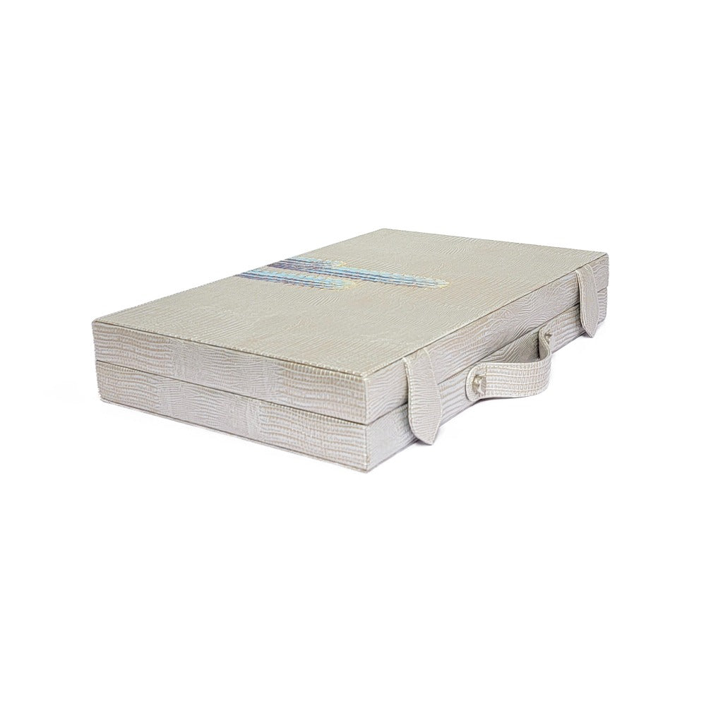 BACKGAMMON MEDIANO TEJUS PLATA BEIGE