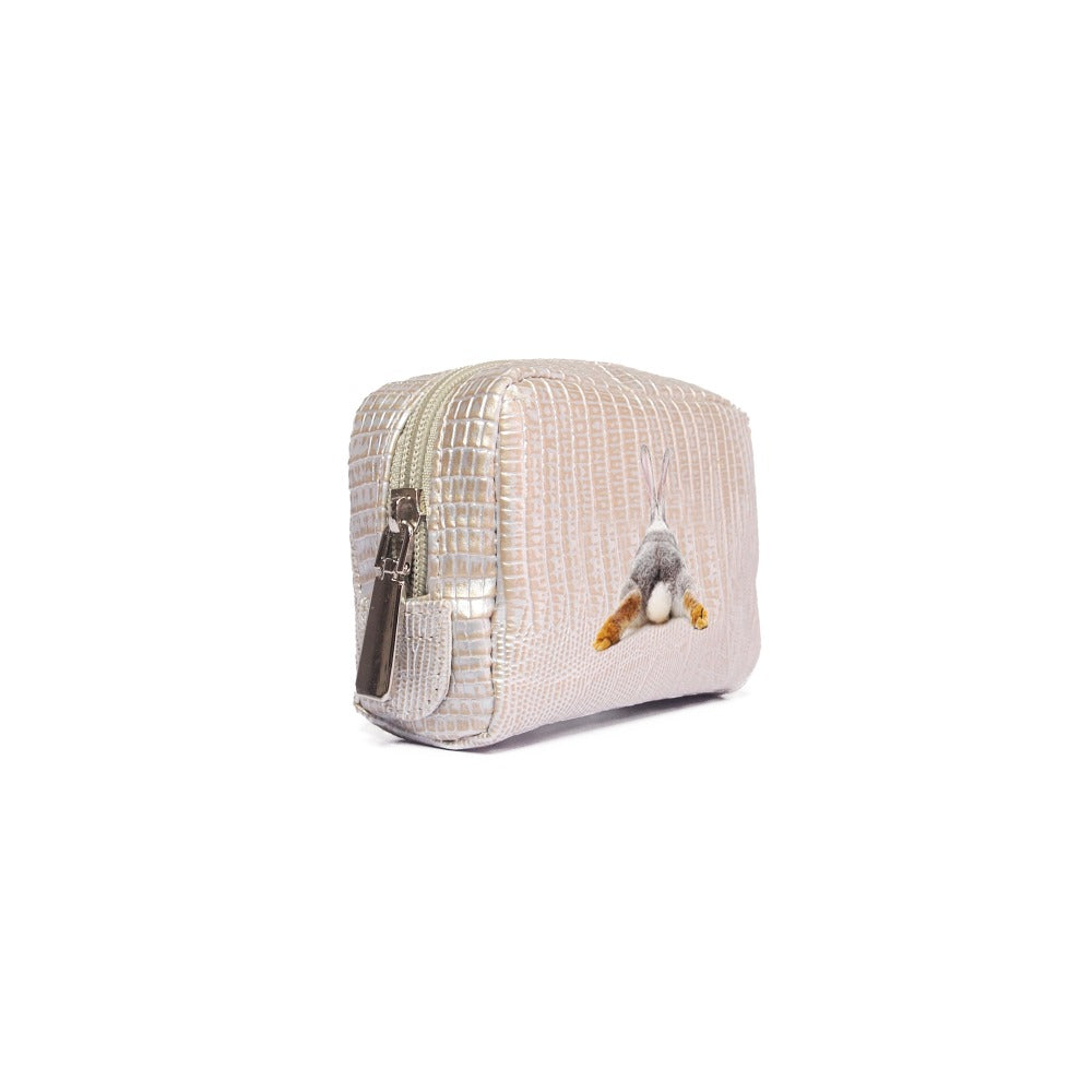 POUCH MONKEY TEJUS PLATA BEIGE