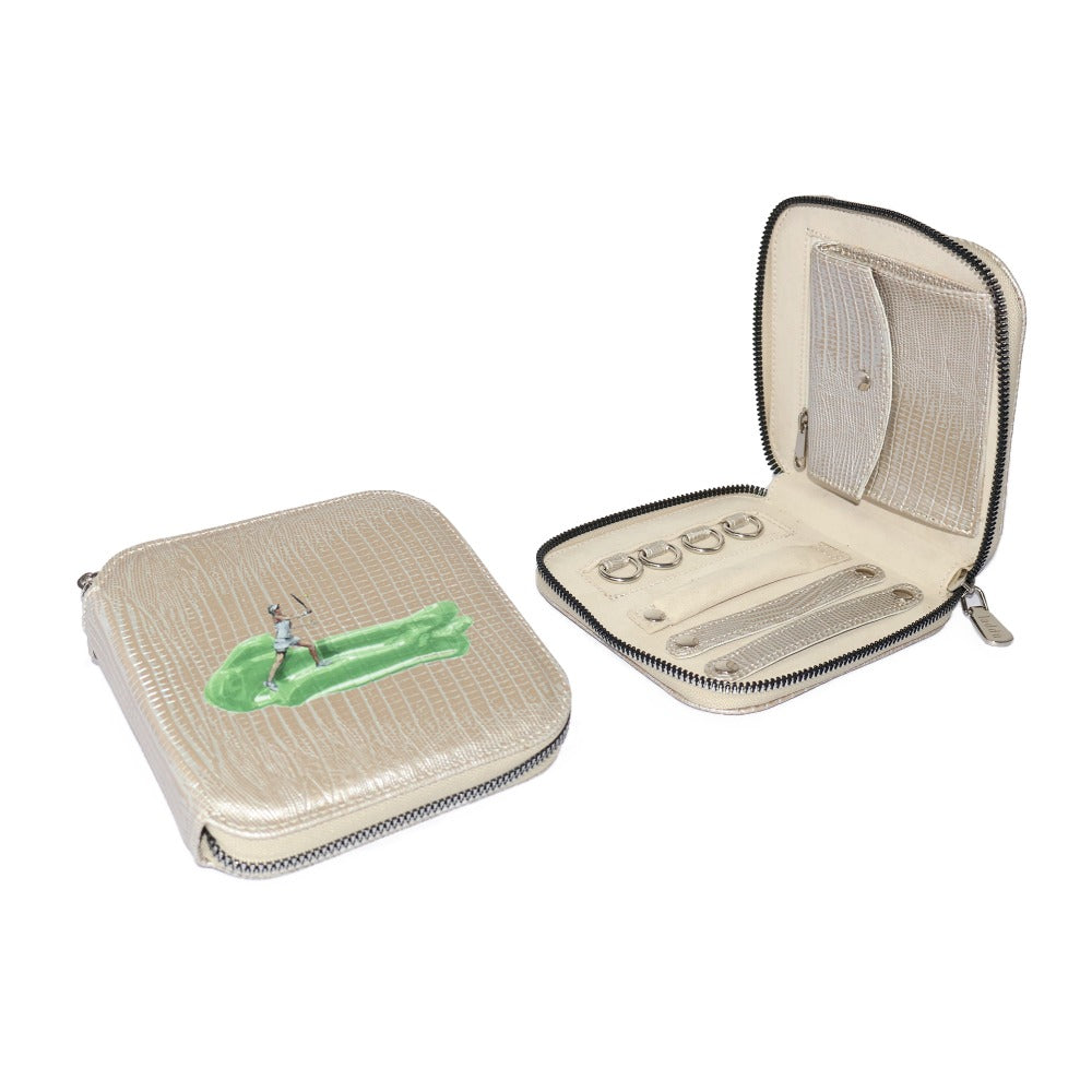 JOYERO DE VIAJE TEJUS PLATA BEIGE TAY XACUR