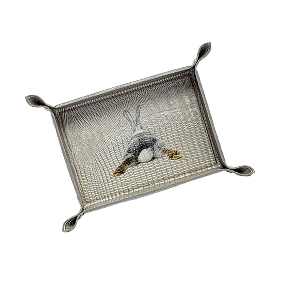 VACIA BOLSILLOS CHICO TEJUS PLATA BEIGE