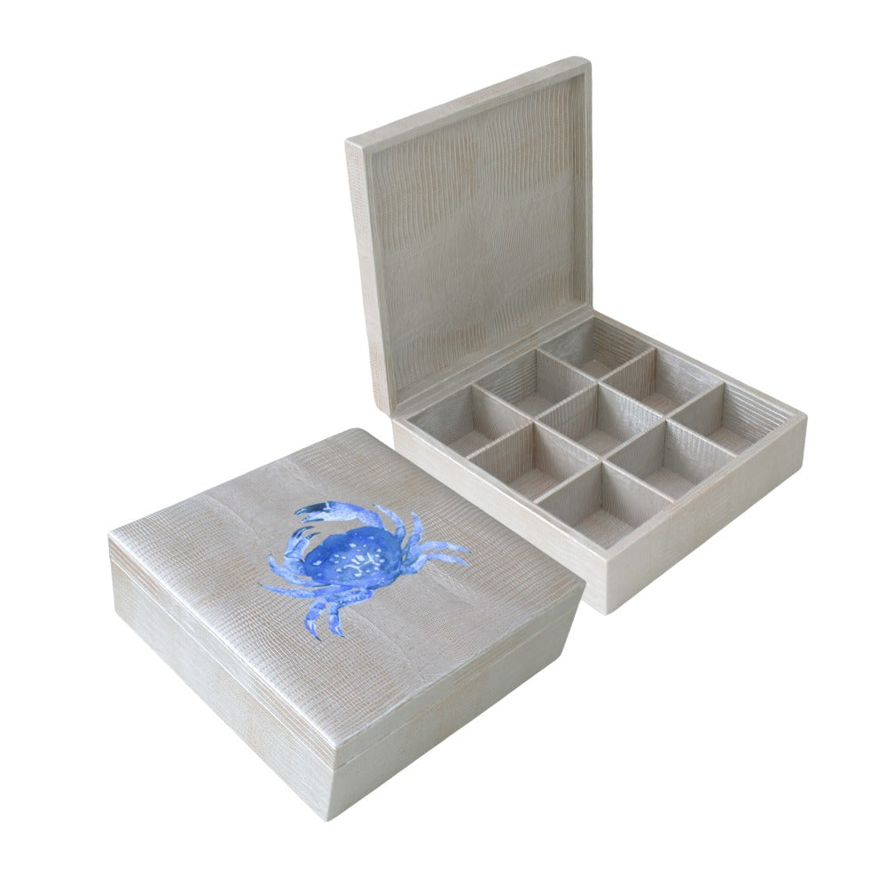 CAJA DE TE 9 TEJUS PLATA BEIGE
