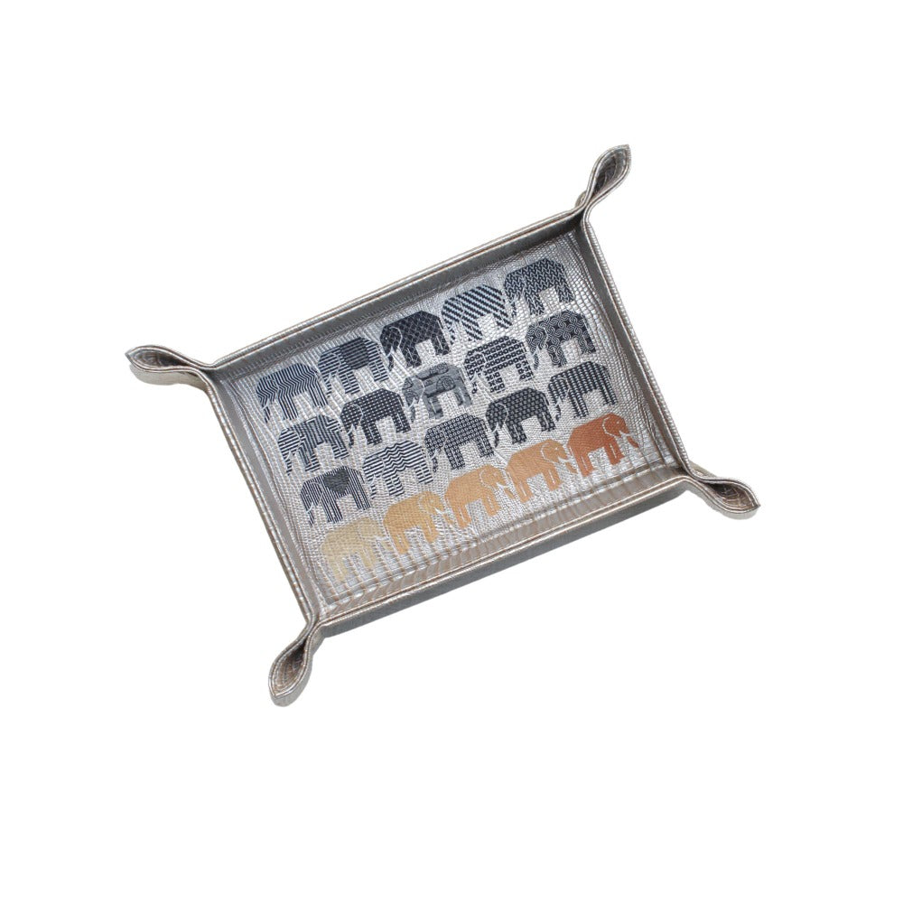 VACIA BOLSILLOS CHICO TEJUS PLATA BEIGE PEDRO FRIEDEBERG
