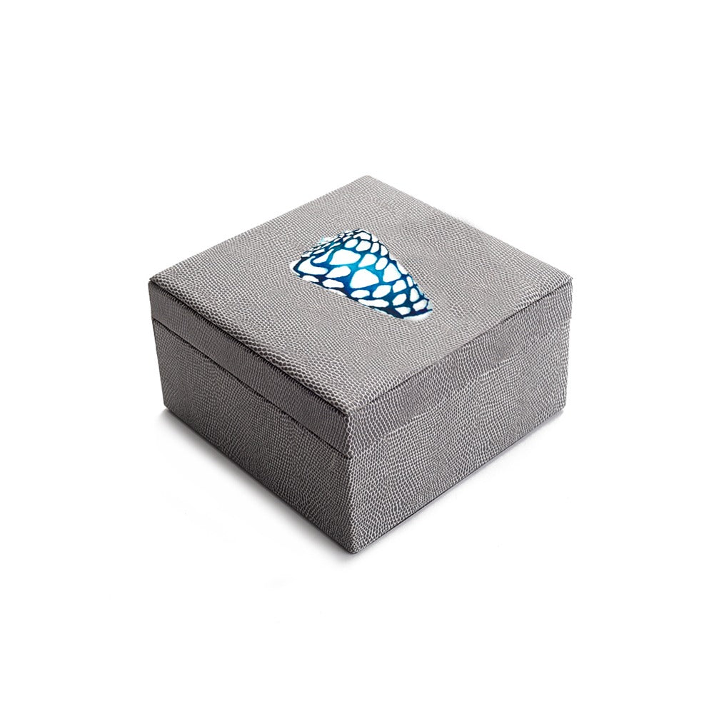 CAJA DE TE 4 REPTIL GRIS