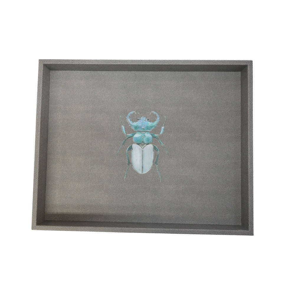 CHAROLA GRANDE REPTIL GRIS