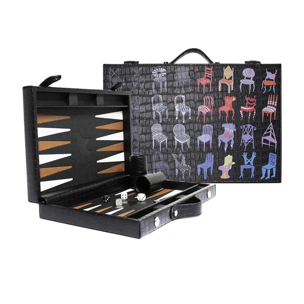 BACKGAMMON MEDIANO CROCO NEGRO PEDRO FRIEDEBERG
