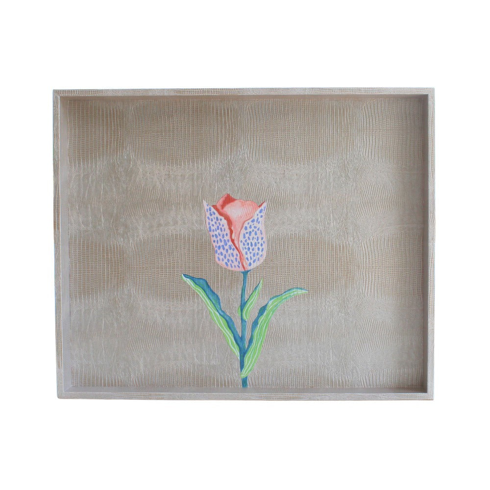 CHAROLA EXTRA GRANDE TEJUS PLATA BEIGE