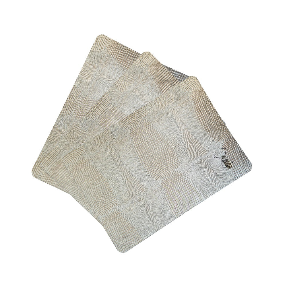 INDIVIDUAL RECTANGULAR TEJUS PLATA BEIGE AFRICANO