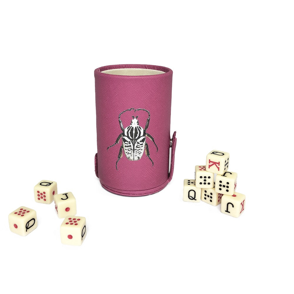 CUBILETE CON TAPA FORRO MAGENTA