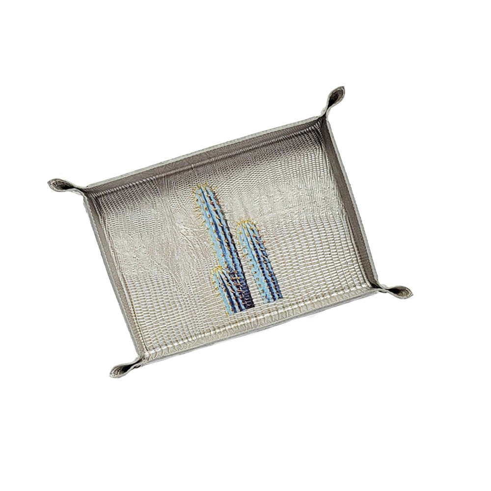 VACIA BOLSILLOS CHICO TEJUS PLATA BEIGE