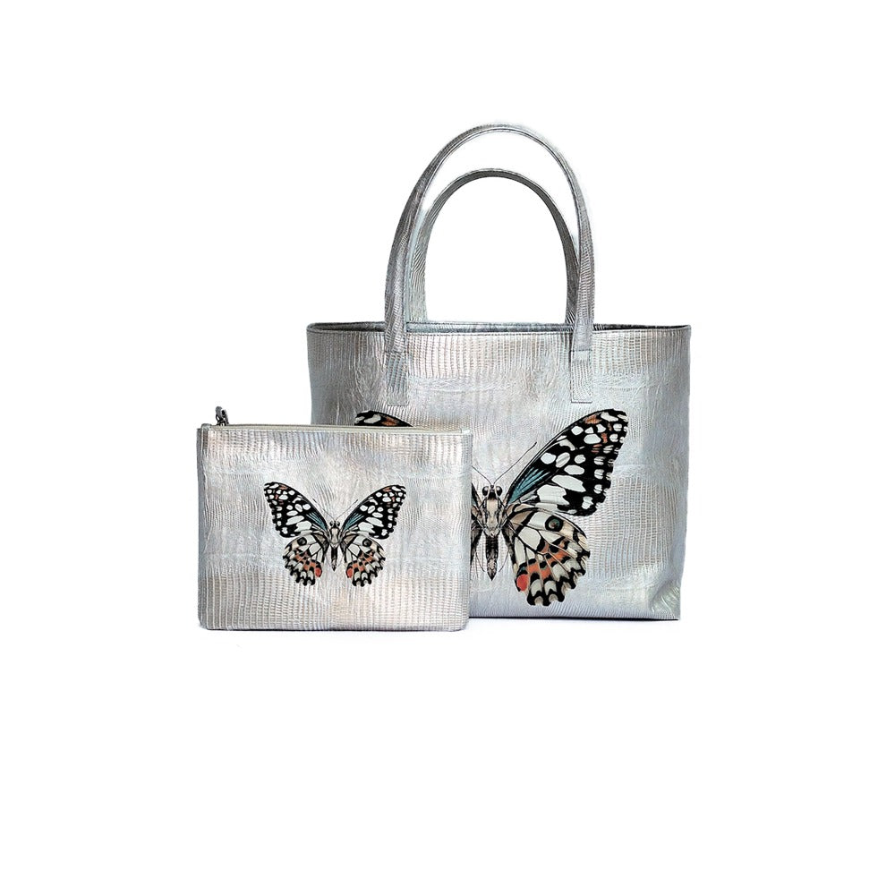 BOLSA MATEA PLAYA TEJUS PLATA BEIGE