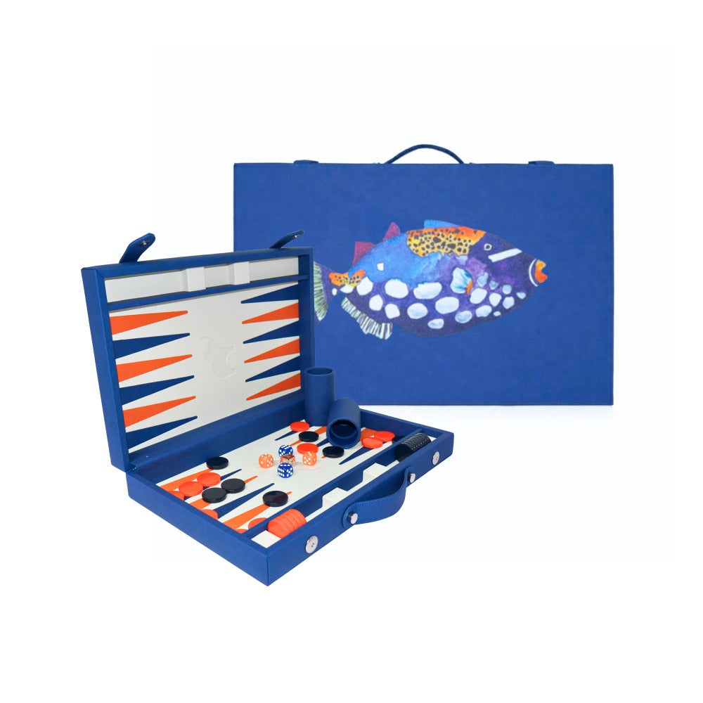 MEDIUM BACKGAMMON BLUE LINING MEDIUM