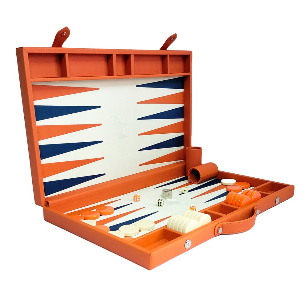 BACKGAMMON GRANDE FORRO NARANJA