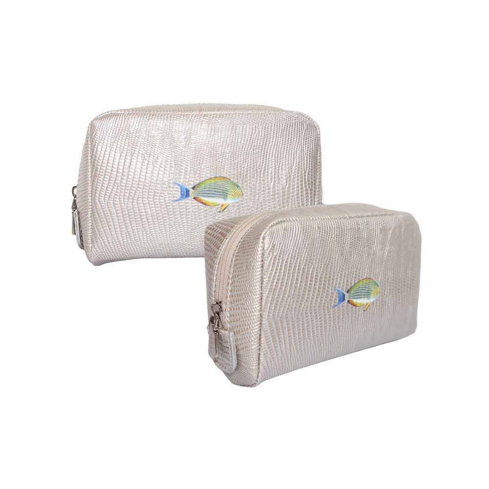 POUCH MONKEY TEJUS PLATA BEIGE
