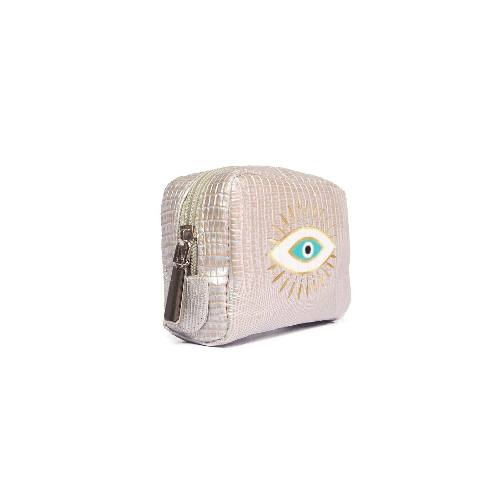 POUCH MONKEY TEJUS PLATA BEIGE