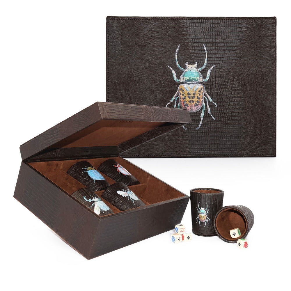 SET CUBILETES TABACO ARMADILLO MATE