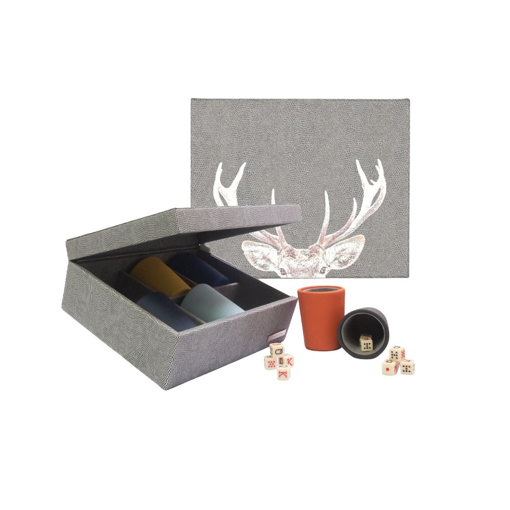 SET CUBILETES REPTIL GRIS