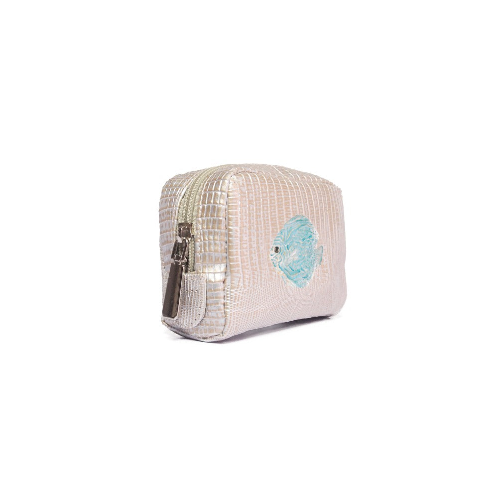 POUCH MONKEY TEJUS PLATA BEIGE