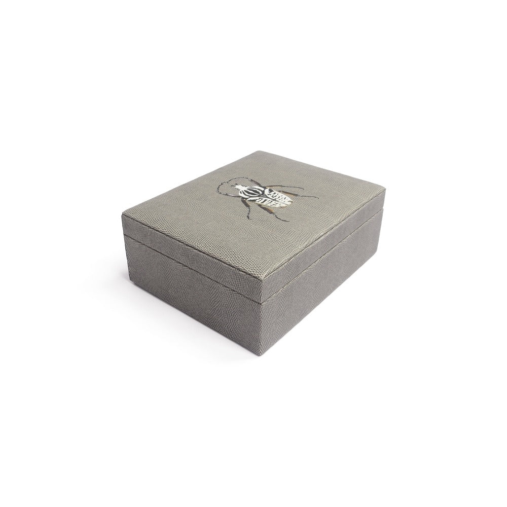 CAJA DE TE 6 REPTIL GRIS