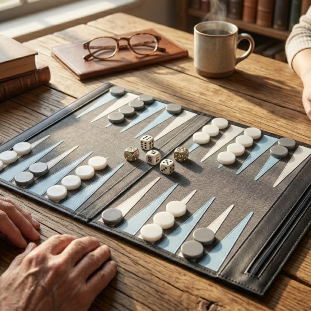 BACKGAMMON DE VIAJE NEGRO ARMADILLO TAY XACUR