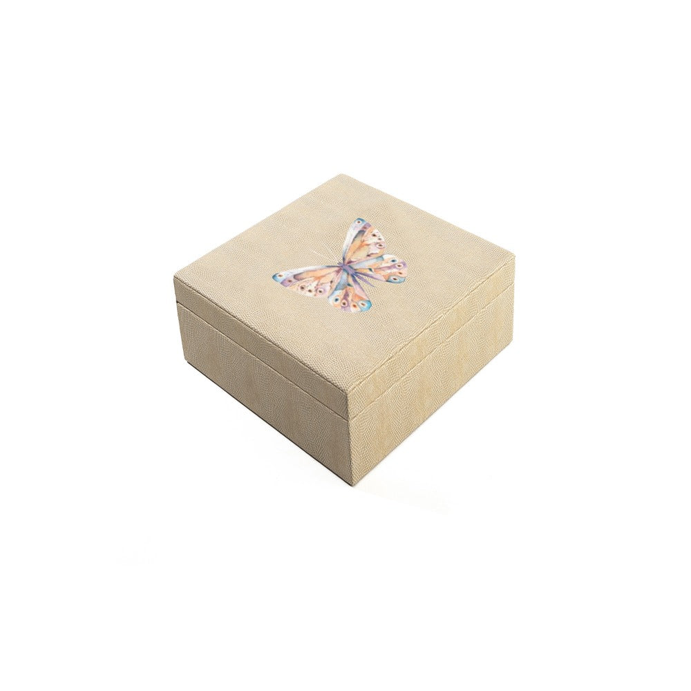 CAJA DECORATIVA CHICA RAYITAS CARNE