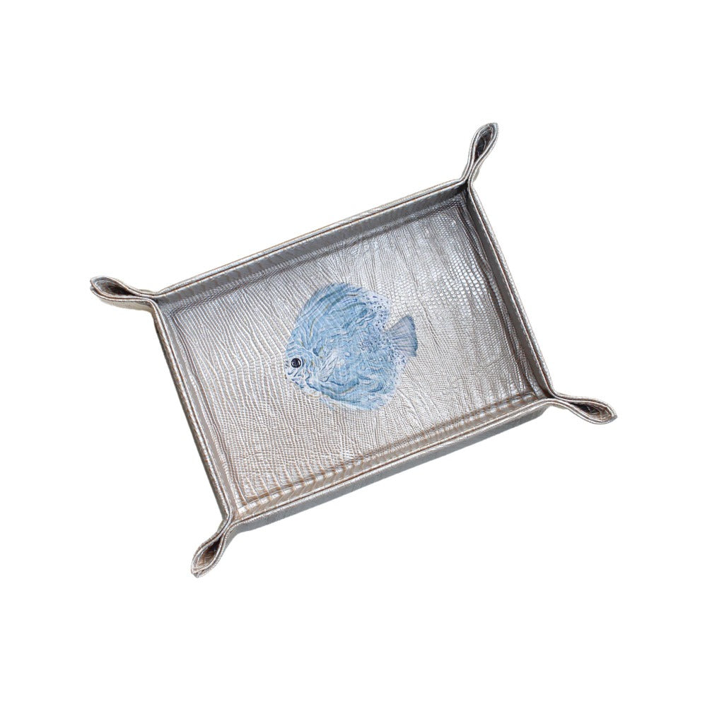 VACIA BOLSILLOS CHICO TEJUS PLATA BEIGE