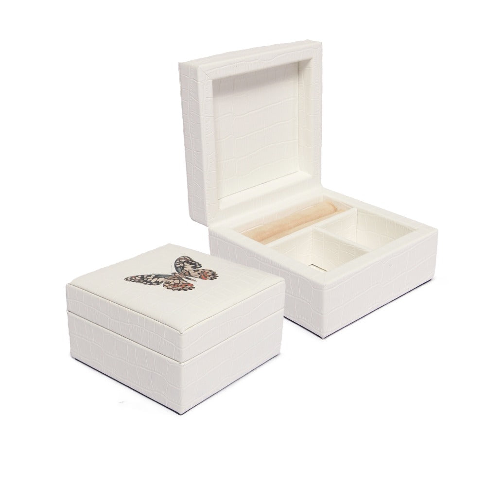 JOYERO MINI CROCO BLANCO