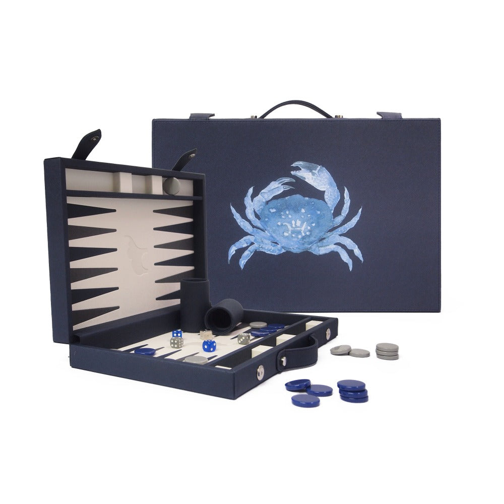 BACKGAMMON MEDIANO FORRO AZUL  NOCHE