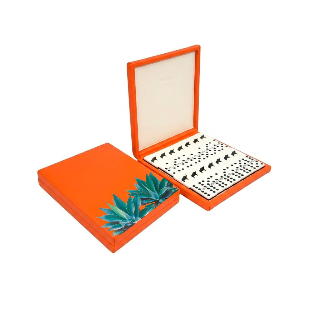 DOMINO INGLES FORRO NARANJA
