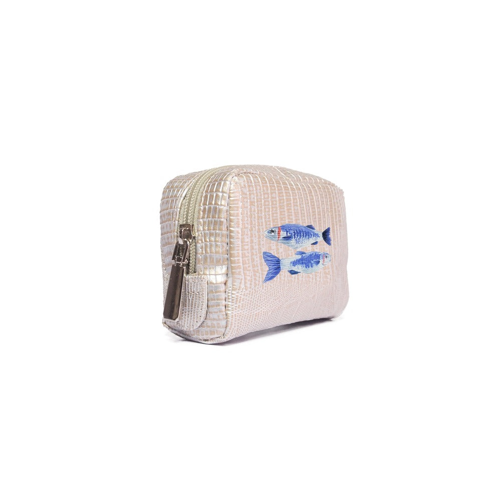 POUCH MONKEY TEJUS PLATA BEIGE
