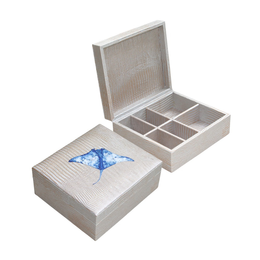 JOYERO BURO TEJUS PLATA  BEIGE
