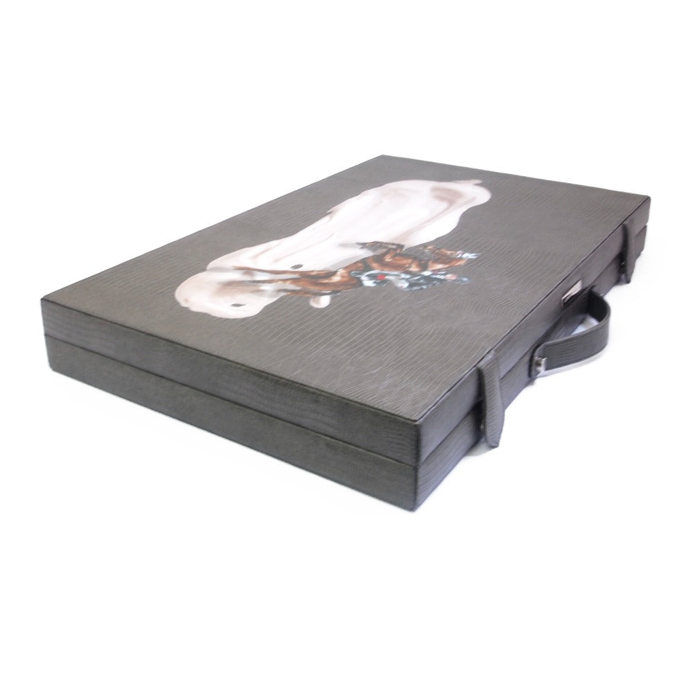 BACKGAMMON GRANDE GRIS ARMADILLO TAY XACUR