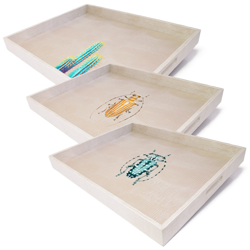 CHAROLA EXTRA GRANDE TEJUS PLATA BEIGE