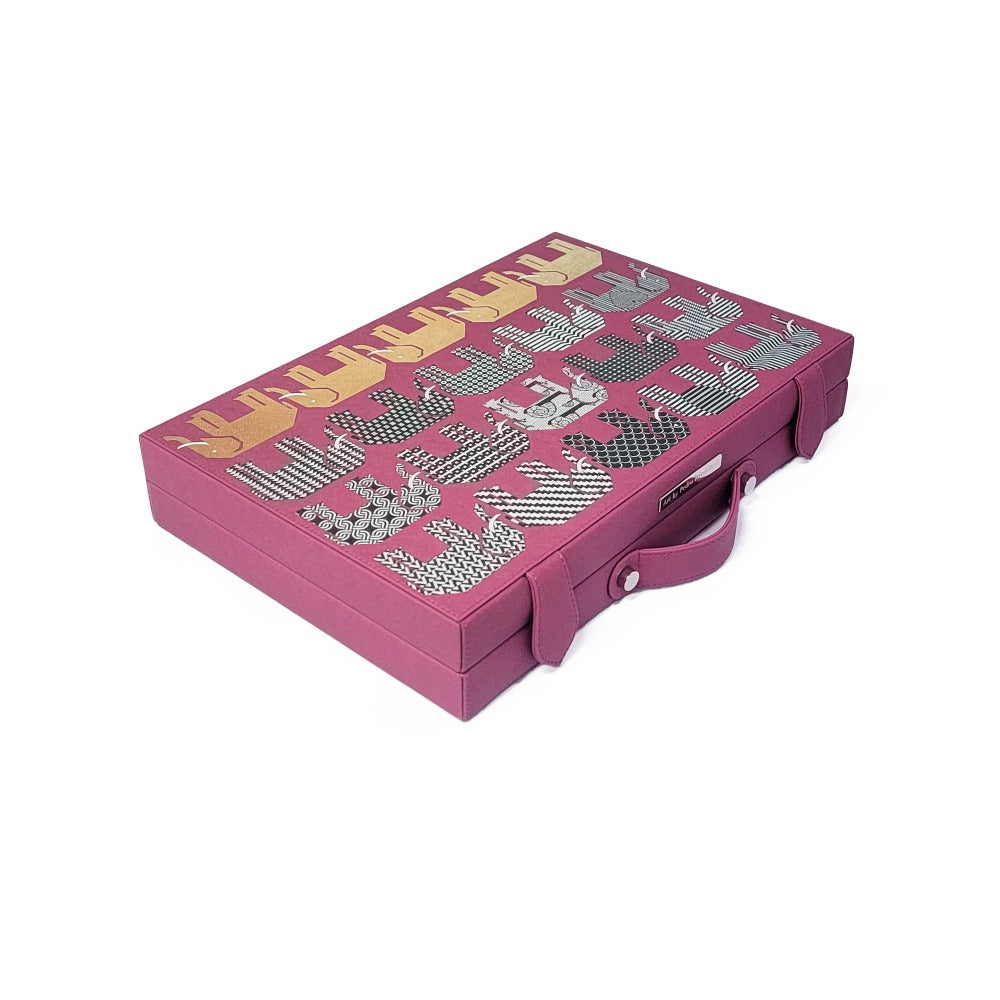 BACKGAMMON MEDIANO FORRO MAGENTA PEDRO FRIEDEBERG
