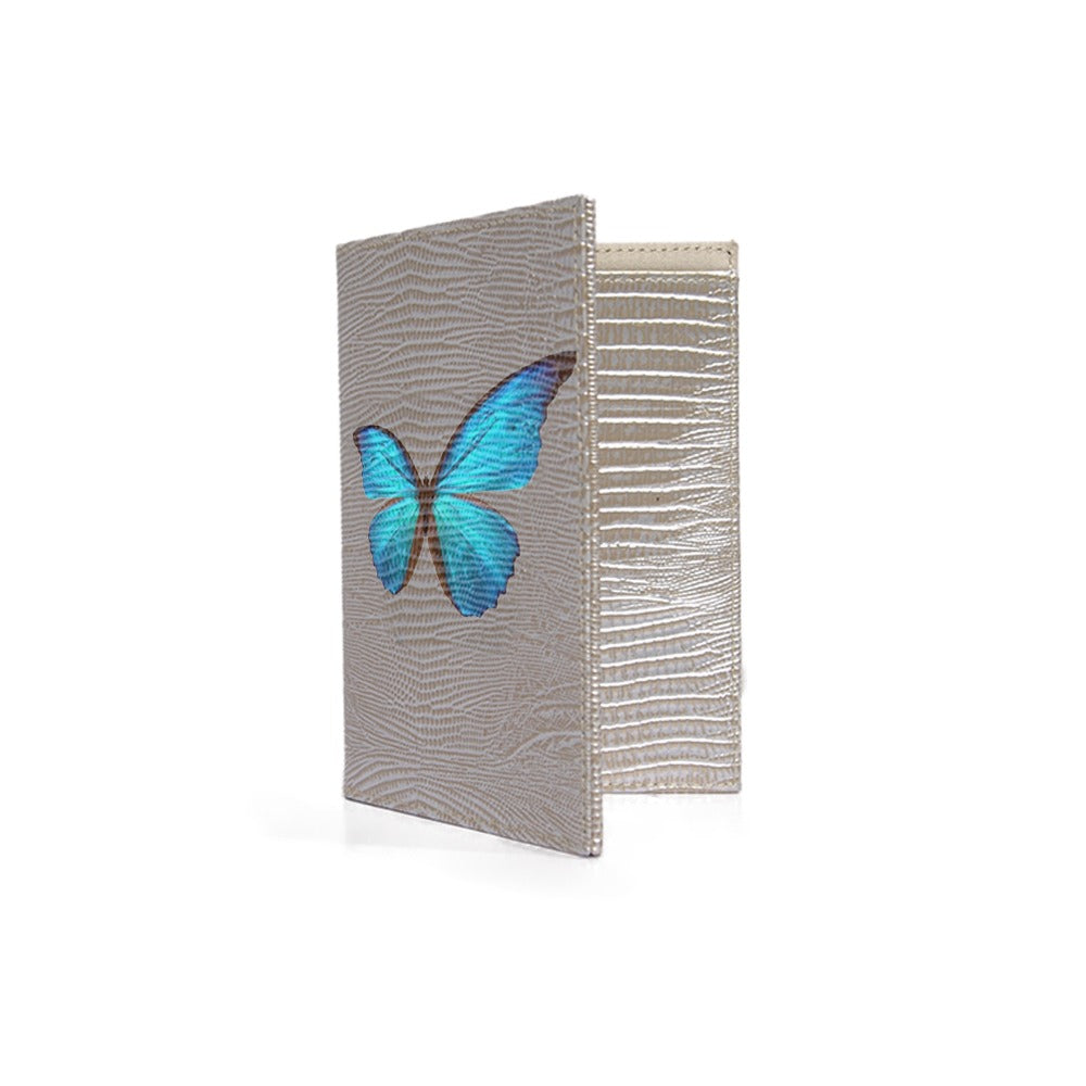 PORTA PASAPORTE Y VISA TEJUS PLATA BEIGE