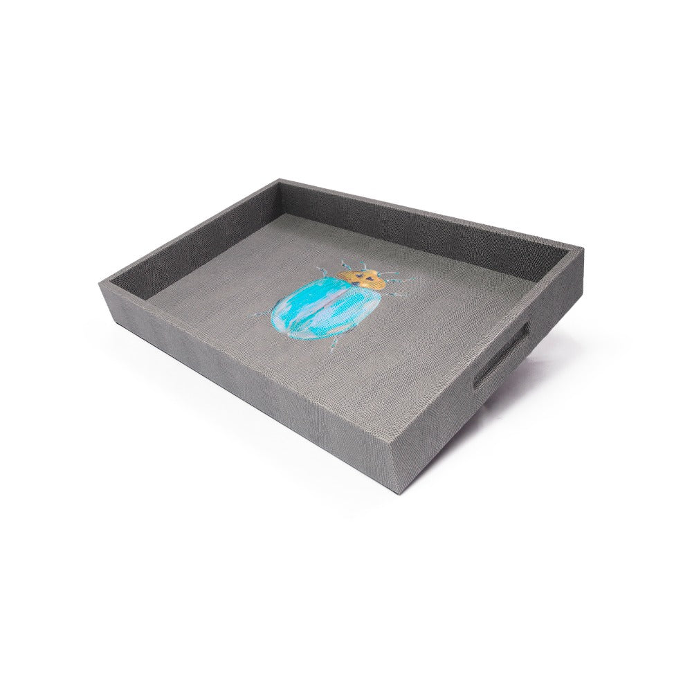 CHAROLA MEDIANA REPTIL GRIS