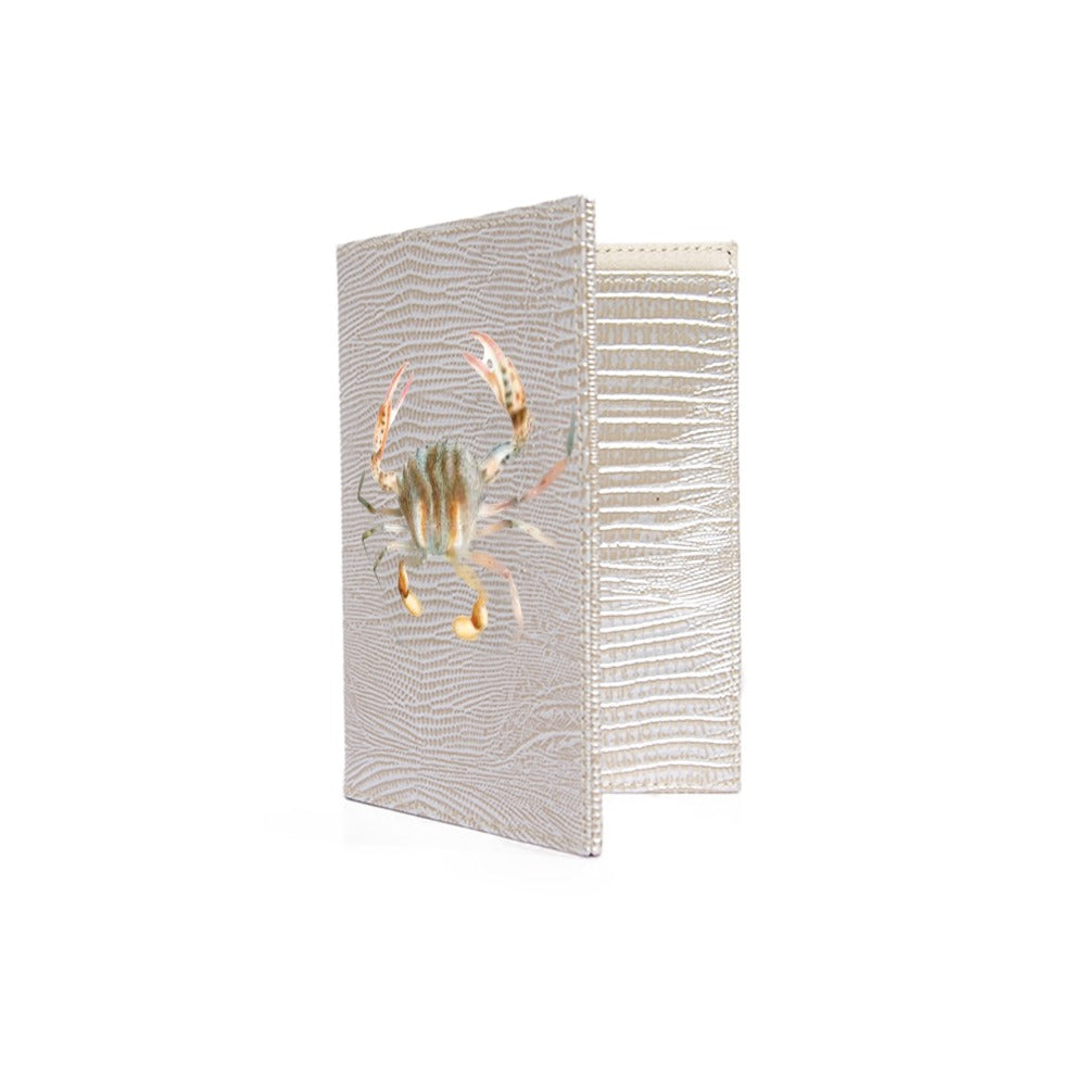 PORTA PASAPORTE Y VISA TEJUS PLATA BEIGE