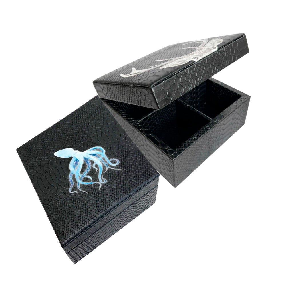 CAJA DE TE 4 NEGRO MATE