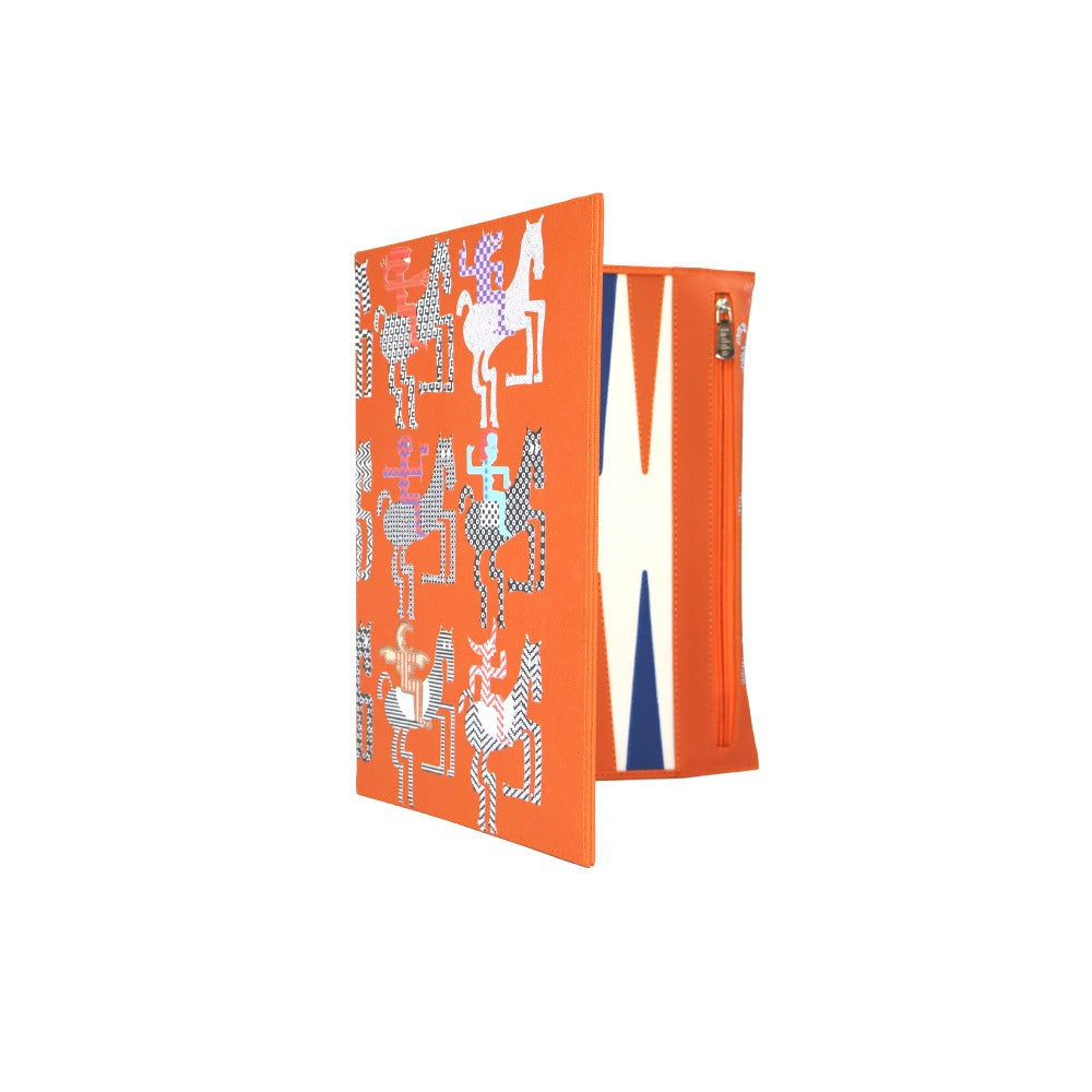 BACKGAMMON DE VIAJE FORRO NARANJA PEDRO FRIEDEBERG