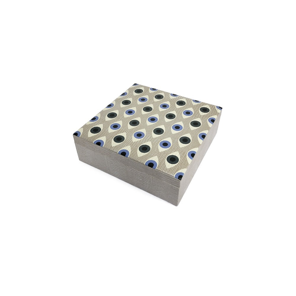 CAJA DE TE 9 TEJUS PLATA BEIGE