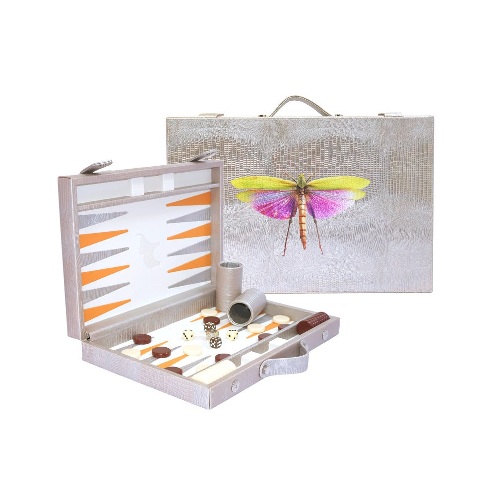 BACKGAMMON MEDIANO TEJUS PLATA BEIGE