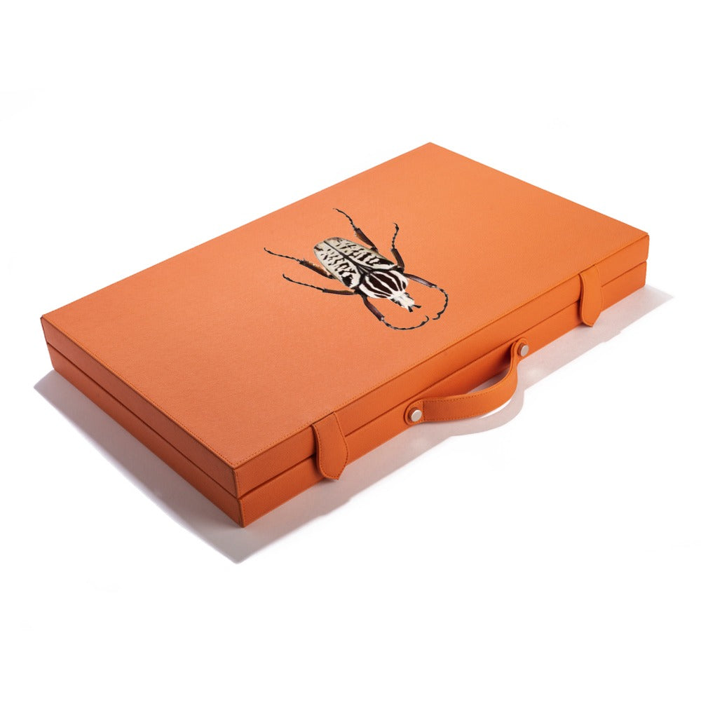 BACKGAMMON GRANDE FORRO NARANJA