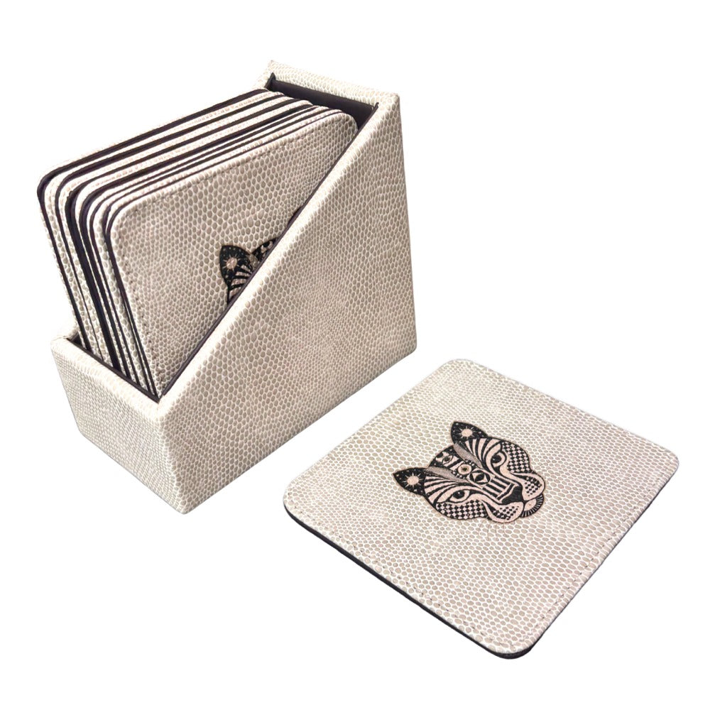 ESTUCHE PORTA VASOS CUADRADOS 12 JAGUAR